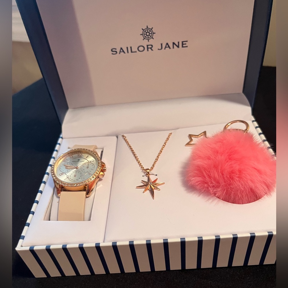 Sailor Jane watch, letter and key chain set